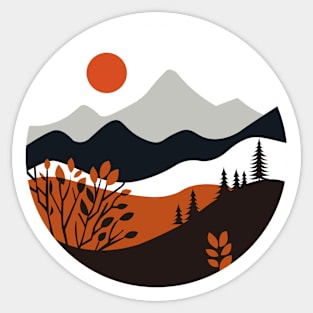 Autumn Mountains Sticker